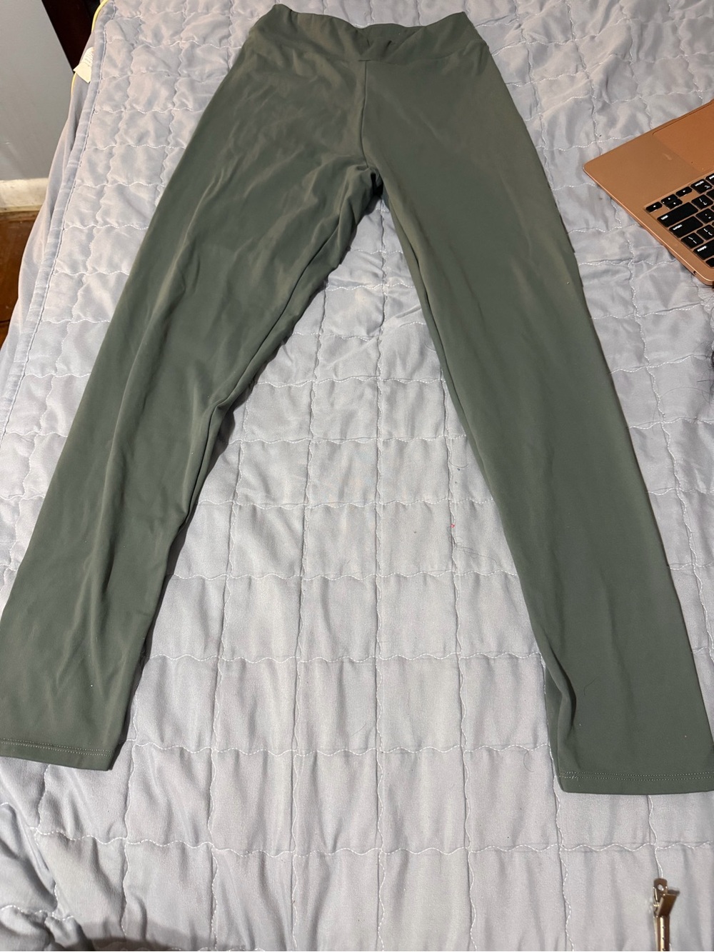 PrettyLittleThing Olive Green High-Waist Leggings